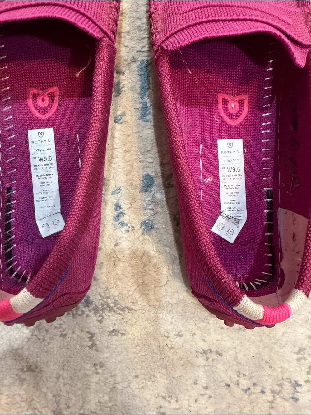 Rothy's Raspberry-Magenta Slip-On Loafers - Picture 2 of 3